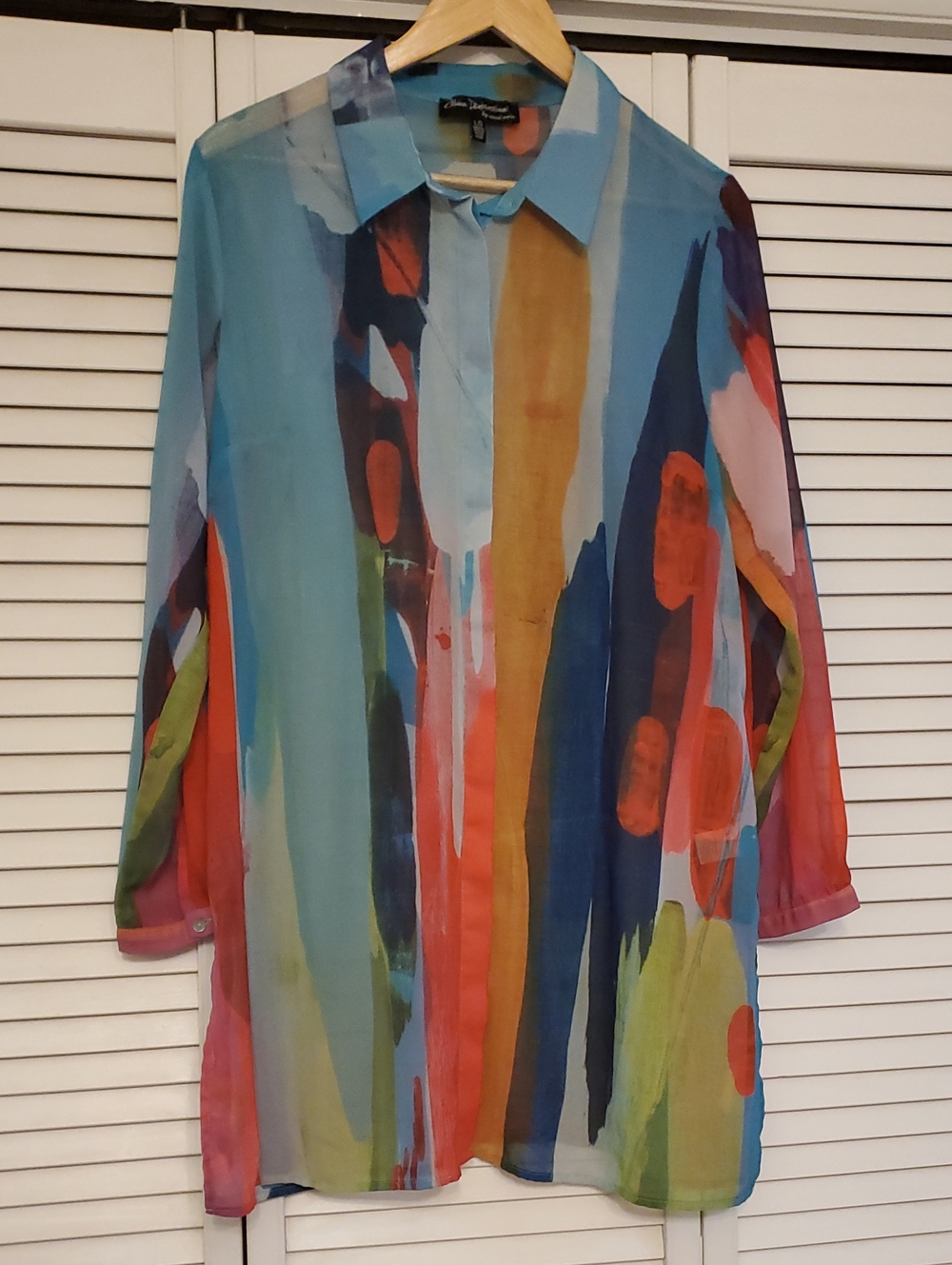 Claire Desjardens Button-up Tunic Art to Wear, Size Large